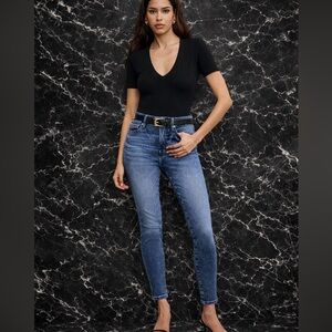 Good American Good Waist Crop High Rise Skinny Jeans Indigo 326 Size 2 NWT